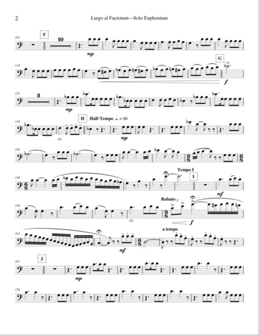 Largo al Factotum (from the Barber of Seville) transcribed for Concert band Concert Band scores gallery preview page 2