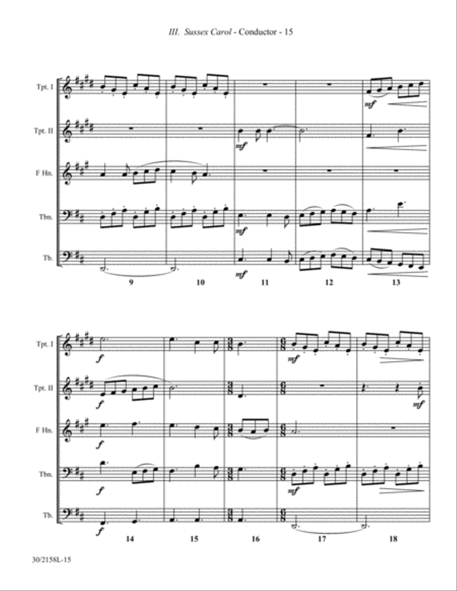 Christmas Suite for Brass Quintet Brass Quintet scores gallery preview page 14