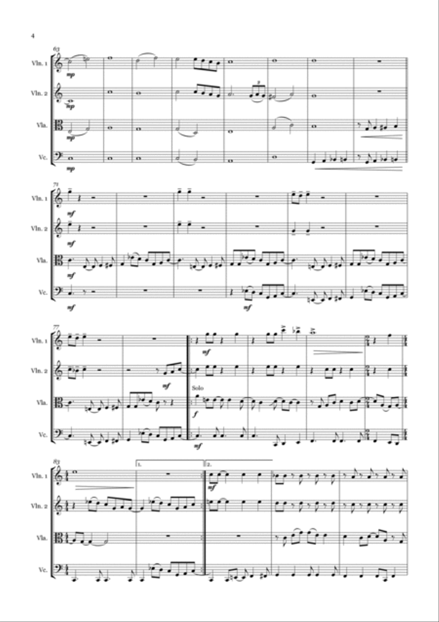 Step Into Christmas String Quartet scores gallery preview page 6