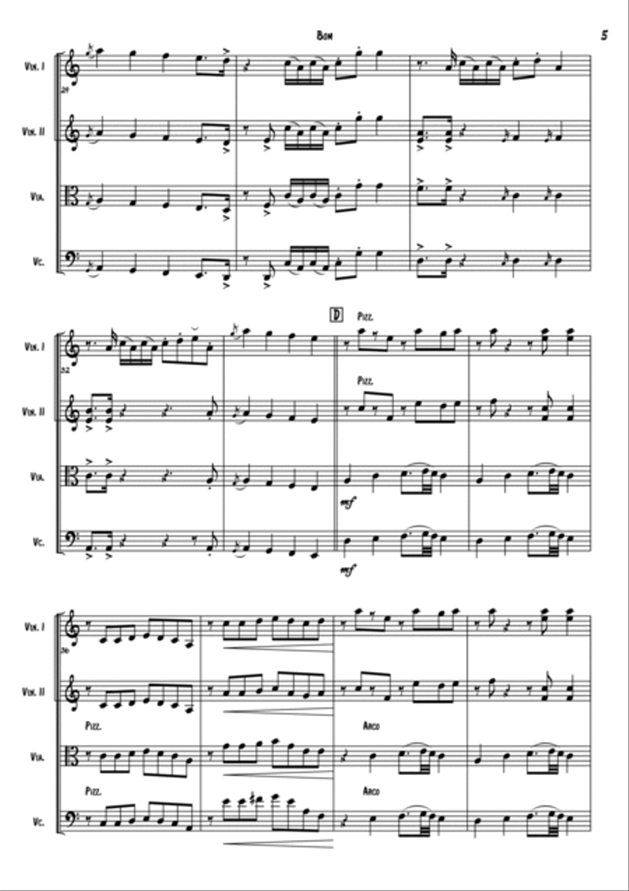 Bom String Quartet scores gallery preview page 5