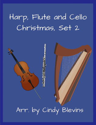 Book cover for Harp, Flute and Cello, Christmas, Set 2
