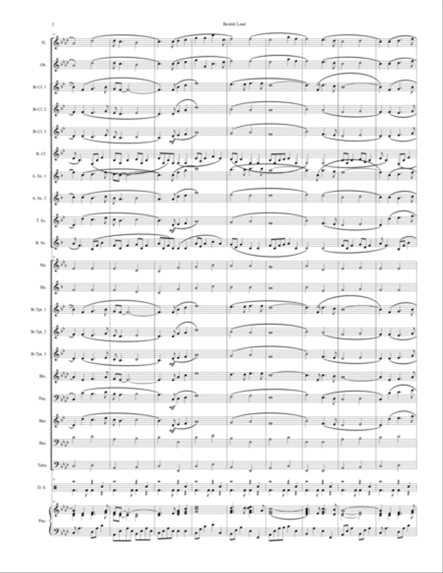 Beulah Land Concert Band scores gallery preview page 2