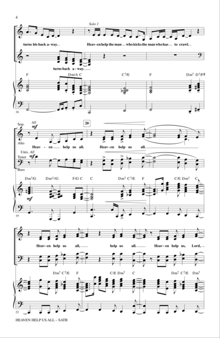 Heaven Help Us All 4-Part scores gallery preview page 3