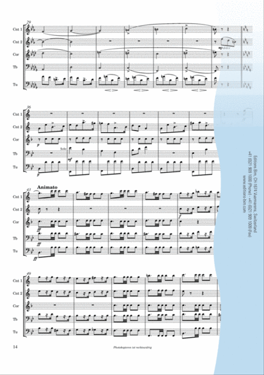 Quintette No. 9 Brass Quintet scores gallery preview page 9