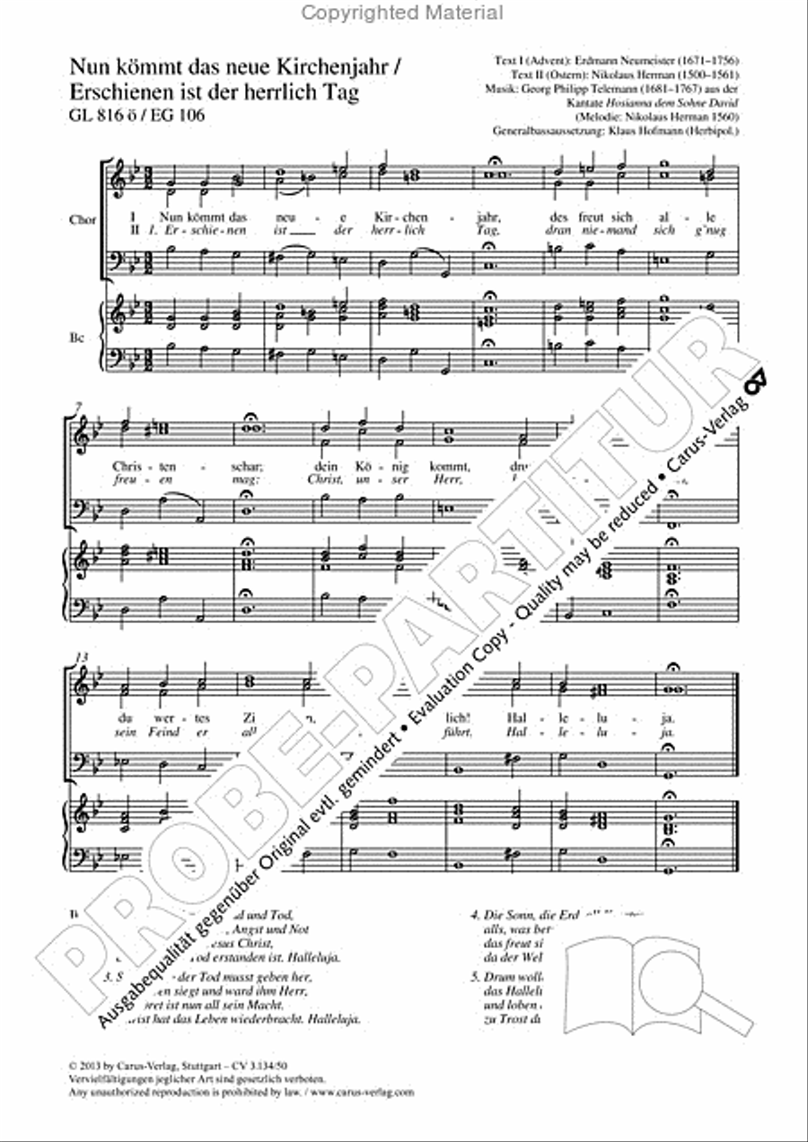 Nun kommt das neue Kirchenjahr 3-Part scores gallery preview page 2