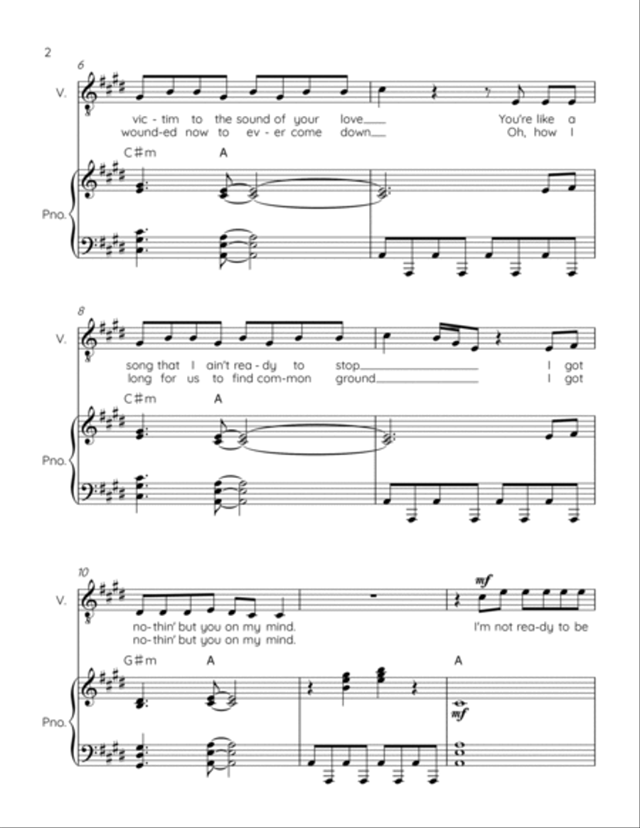 Grace Piano, Vocal, Guitar scores gallery preview page 2
