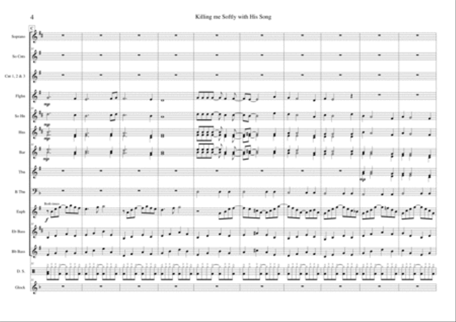 Killing Me Softly With His Song Small Ensemble scores gallery preview page 4