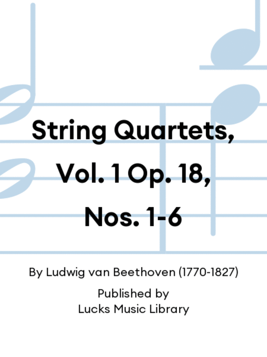 String Quartets, Vol. 1 Op. 18, Nos. 1-6 String Quartet scores gallery preview page 1