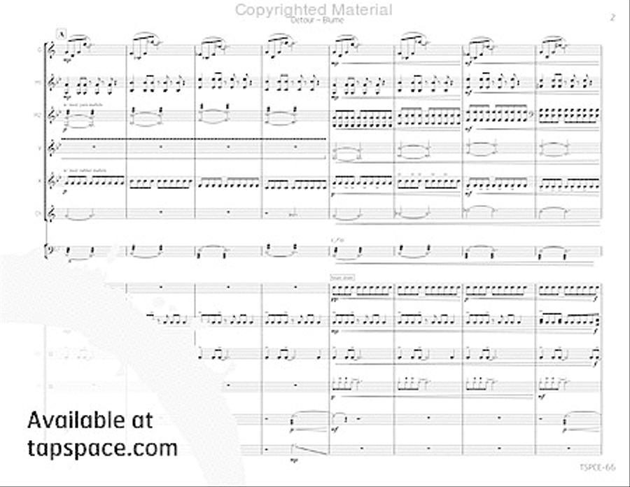 Detour Percussion Ensemble scores gallery preview page 6