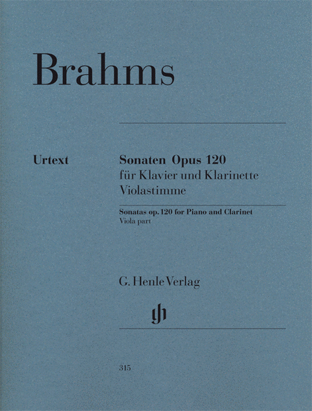 Johannes Brahms: Sonatas for Piano and Clarinet (or Viola) op. 120,1 and 2