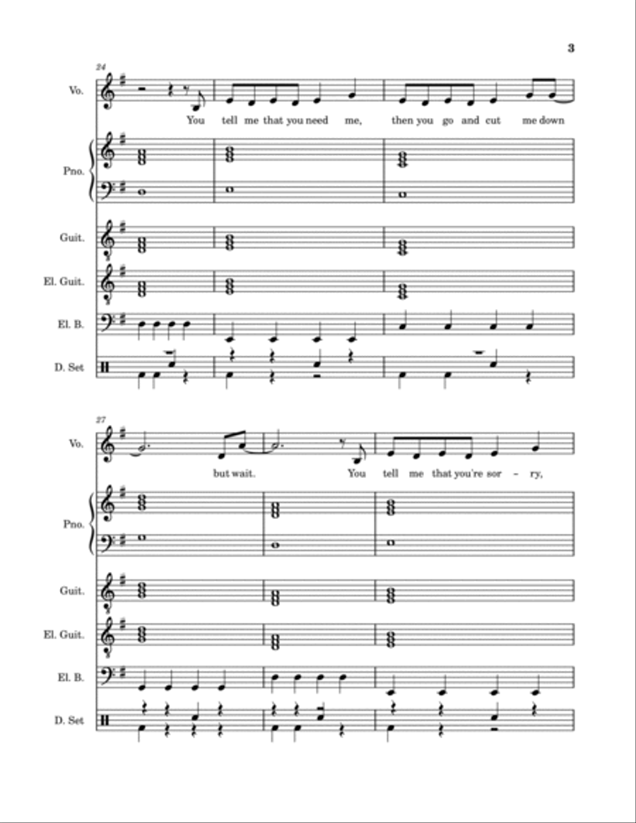 Apologize Apologize Small Ensemble scores gallery preview page 3