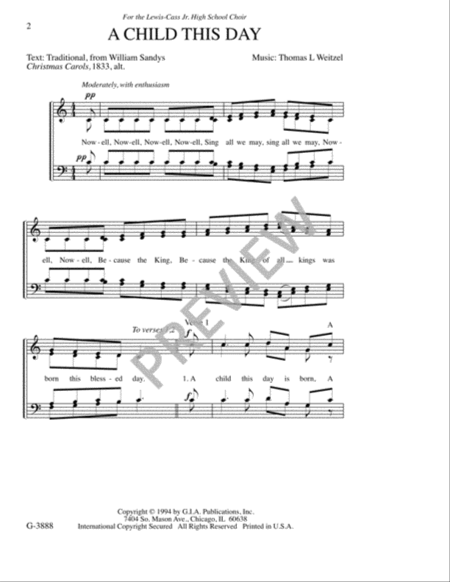 A Child This Day A Child This Day 4-Part scores gallery preview page 3