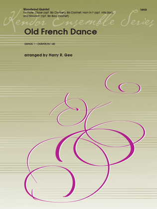 Book cover for Old French Dance