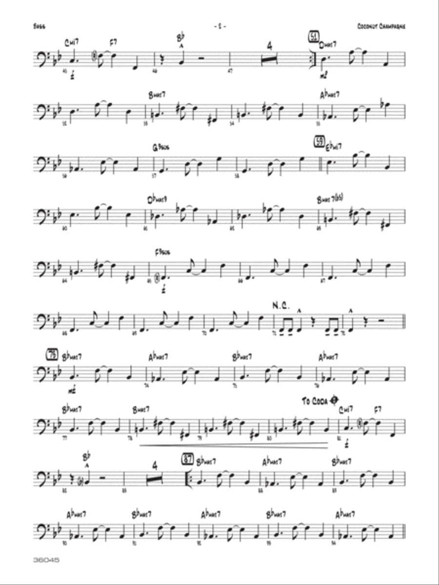Coconut Champagne: String Bass Jazz Ensemble scores gallery preview page 2