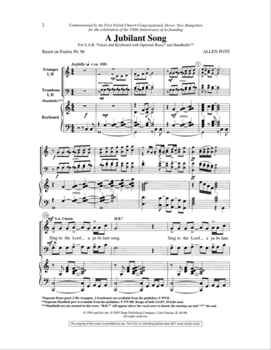 A Jubilant Song A Jubilant Song SSA scores gallery preview page 3
