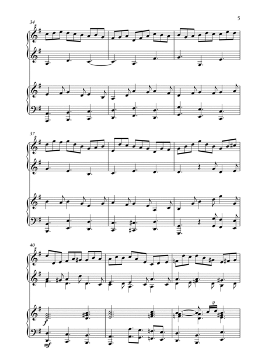 Jesu, Joy of Man's Desiring (BWV 147) - Arranged for 2 Pianos 2 Pianos, 4-Hands scores gallery preview page 5