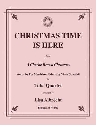 Book cover for Christmas Time Is Here for Tuba Quartet