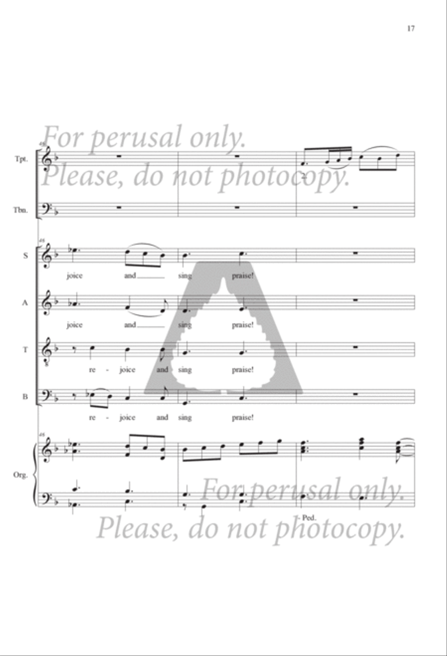 Shout for Joy to the World (Brass Full Score) Choir scores gallery preview page 18