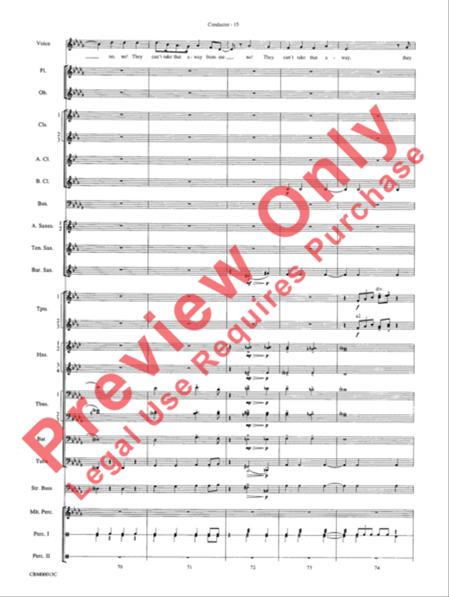 They Can't Take That Away from Me Concert Band scores gallery preview page 18