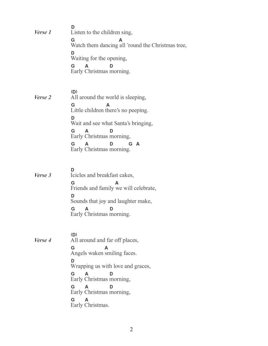 Early Christmas Morning Acoustic Guitar scores gallery preview page 2