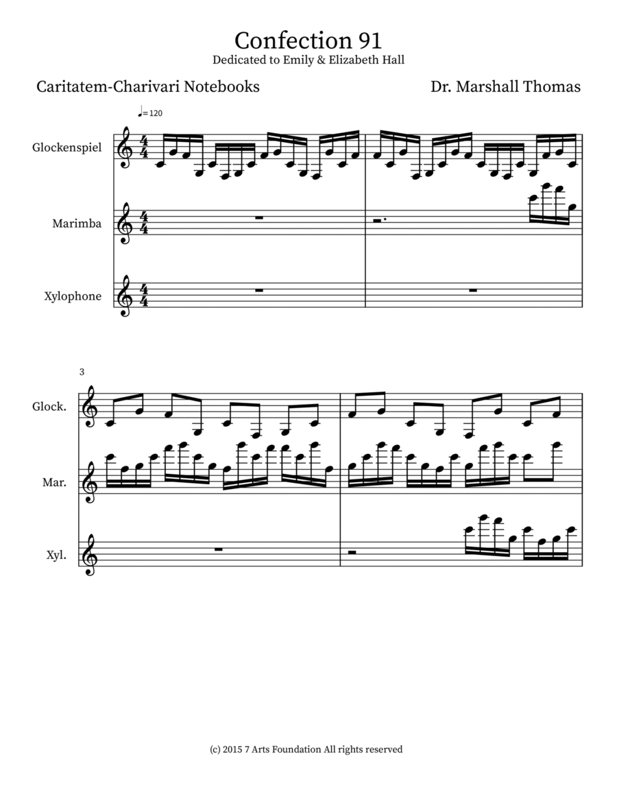 Confection 91 Percussion scores gallery preview page 1