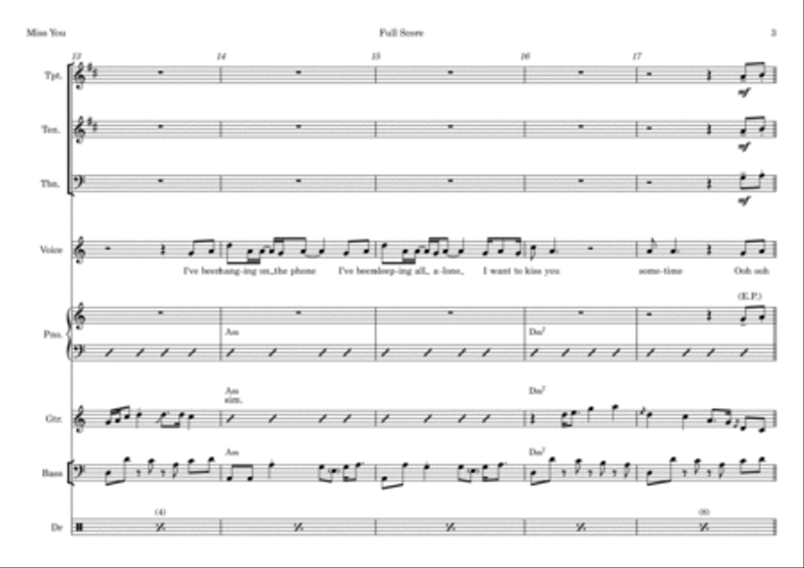 Miss You Trombone scores gallery preview page 3