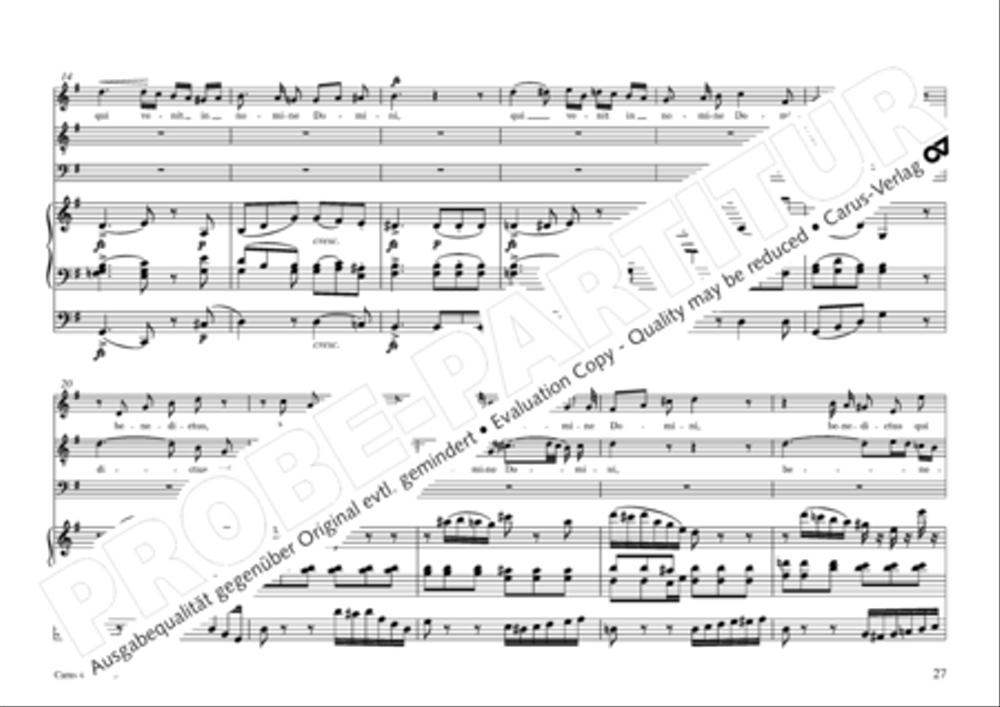 Mass in G Major 4-Part scores gallery preview page 30