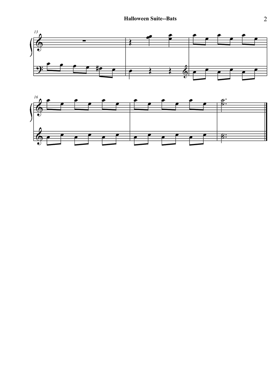 Halloween Suite Easy Piano scores gallery preview page 3