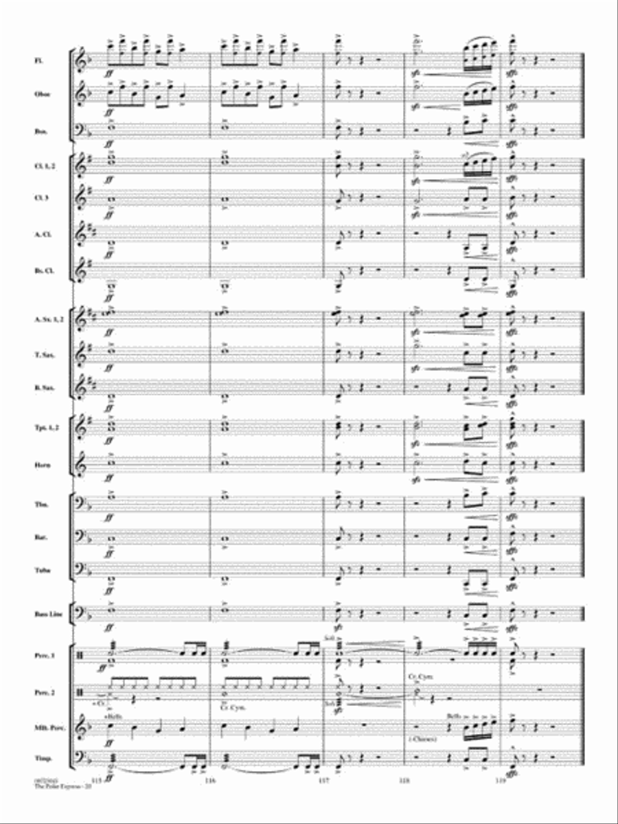 The Polar Express (Medley) Concert Band scores gallery preview page 20