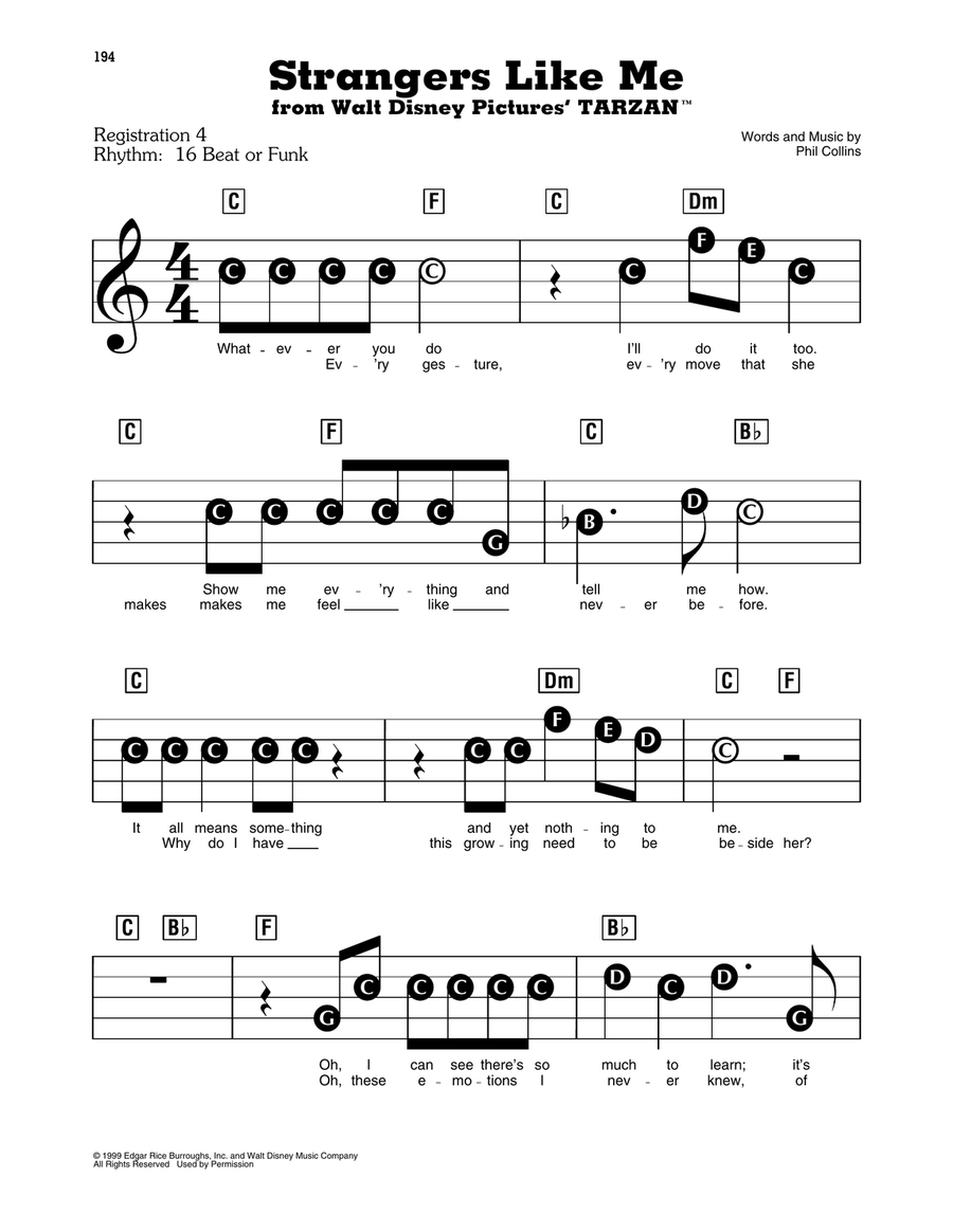 Strangers Like Me (from Disney's Tarzan)
