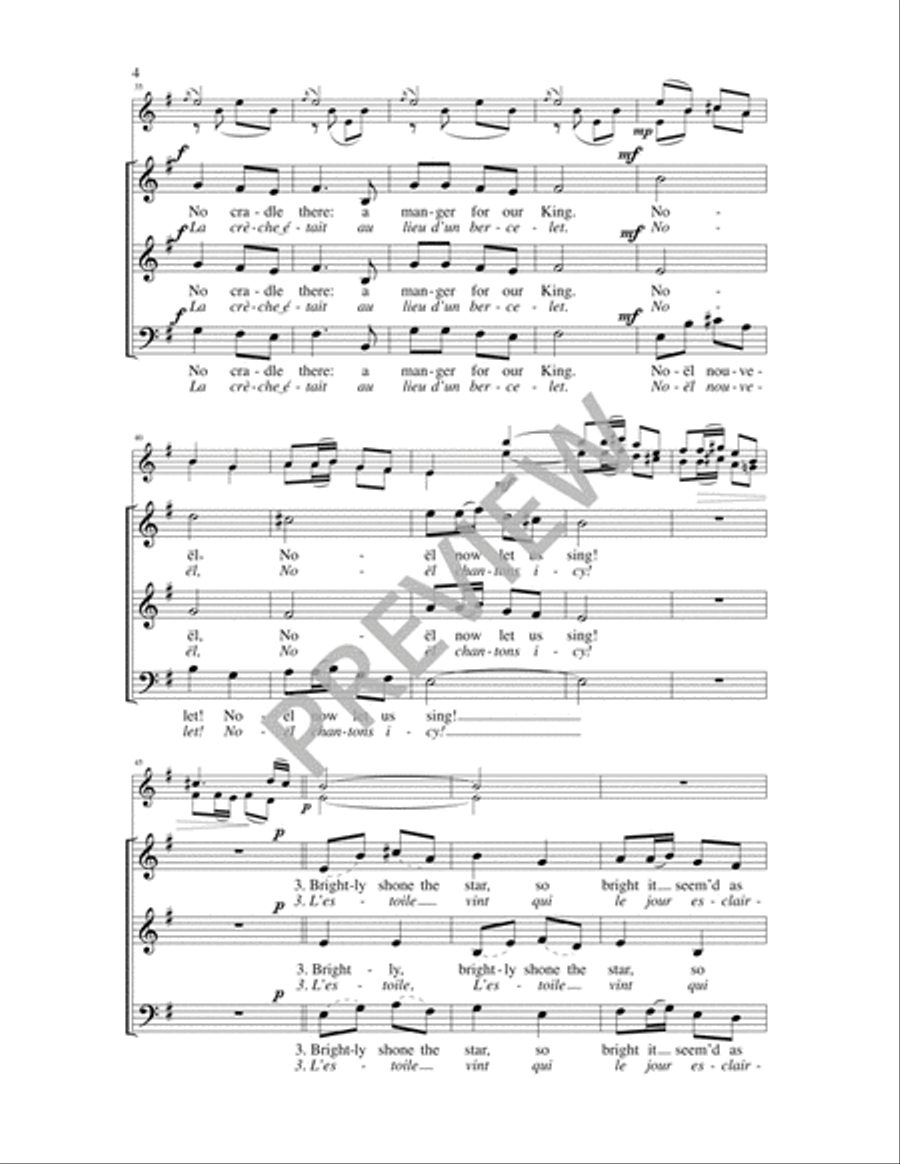 Noel Nouvelet / Now the Green Blade Rises 3-Part scores gallery preview page 4
