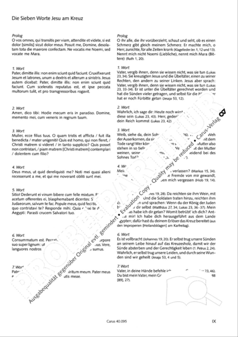 The Seven Words (Die Sieben Worte) 4-Part scores gallery preview page 10