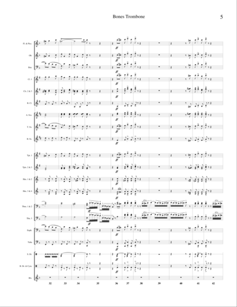 Bones Trombone Concert Band scores gallery preview page 4