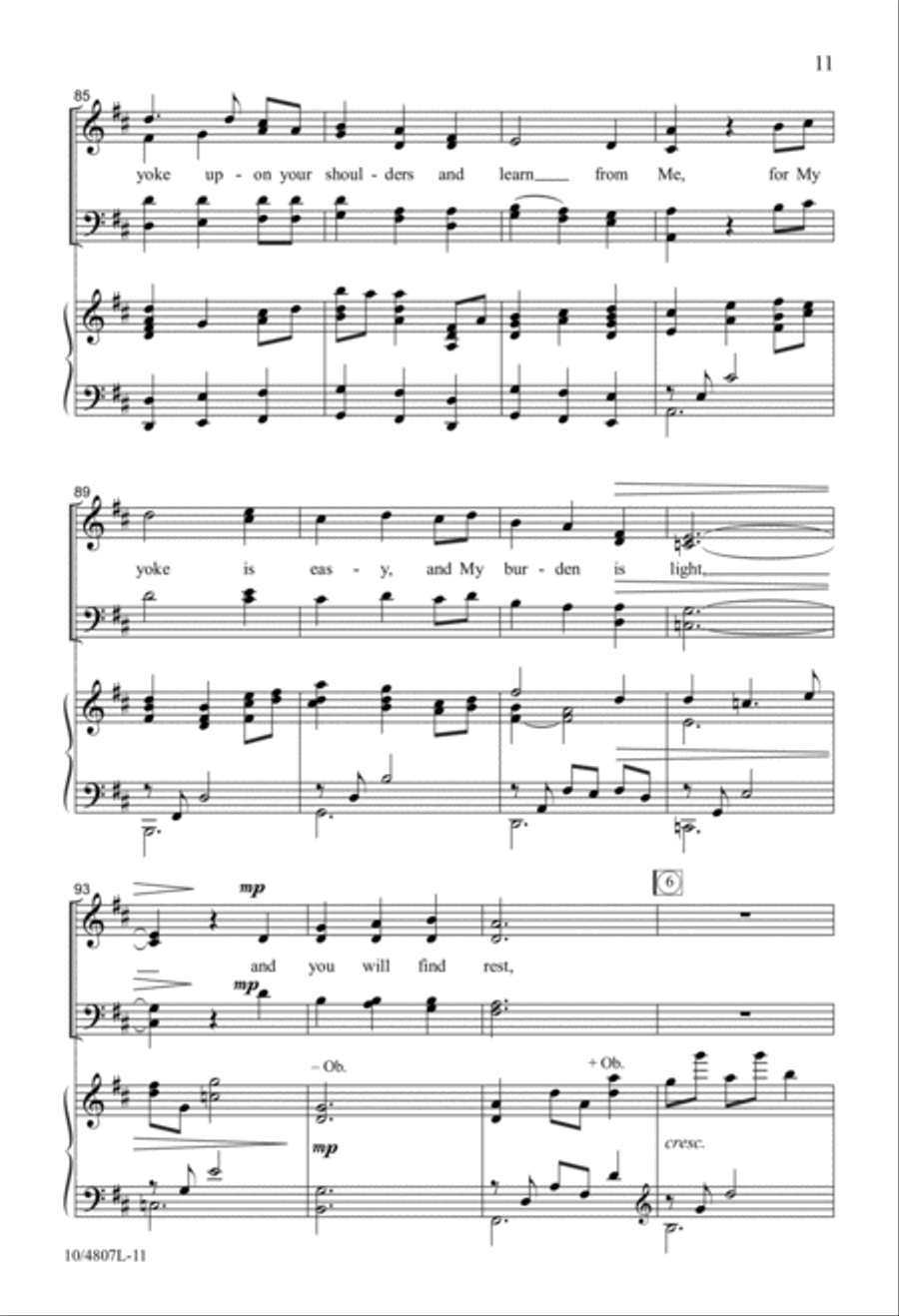 My Burden Is Light 4-Part scores gallery preview page 11