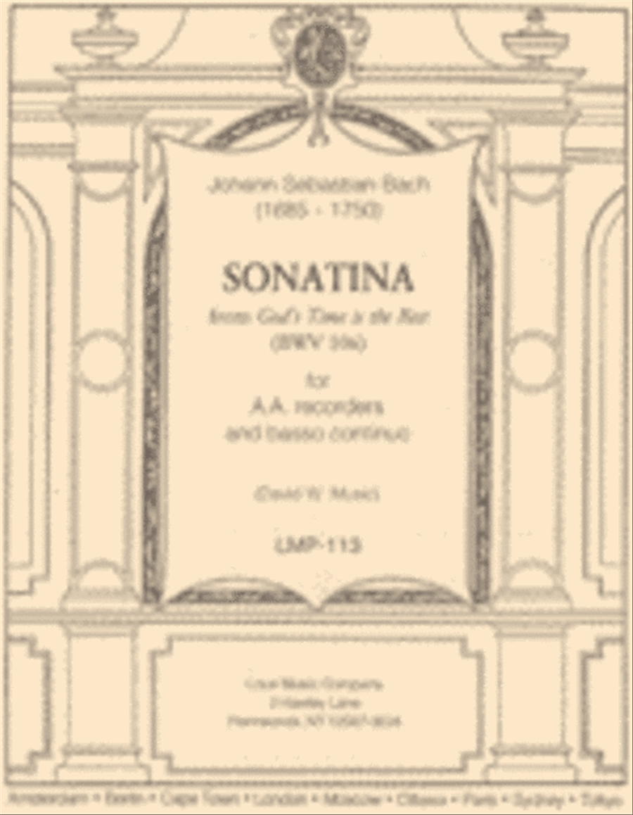 Sonatina from God's Time is the Best (BWV 106) Recorder scores gallery preview page 1