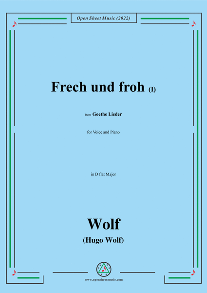 Wolf-Frech und froh I,in D flat Major,IHW10 No.16 image number null