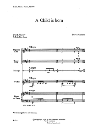 Book cover for A Child is Born (Choral Score)