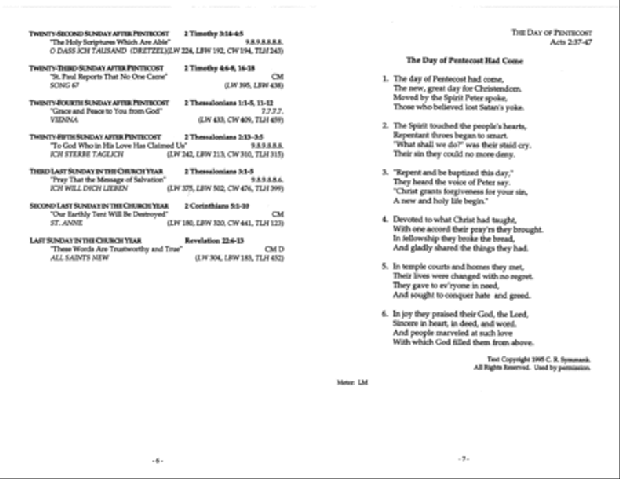 The Epistles in Song for the Pentecost Season Series C Collection / Songbook scores gallery preview page 4