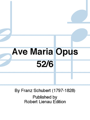 Book cover for Ave Maria Opus 52/6