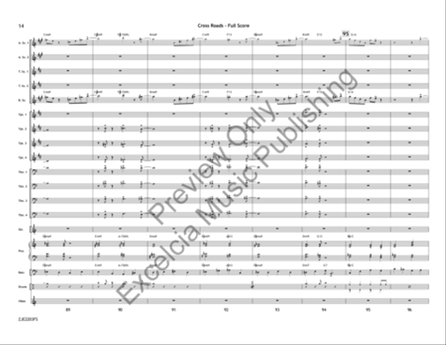 Cross Roads (Score) Jazz Ensemble scores gallery preview page 13