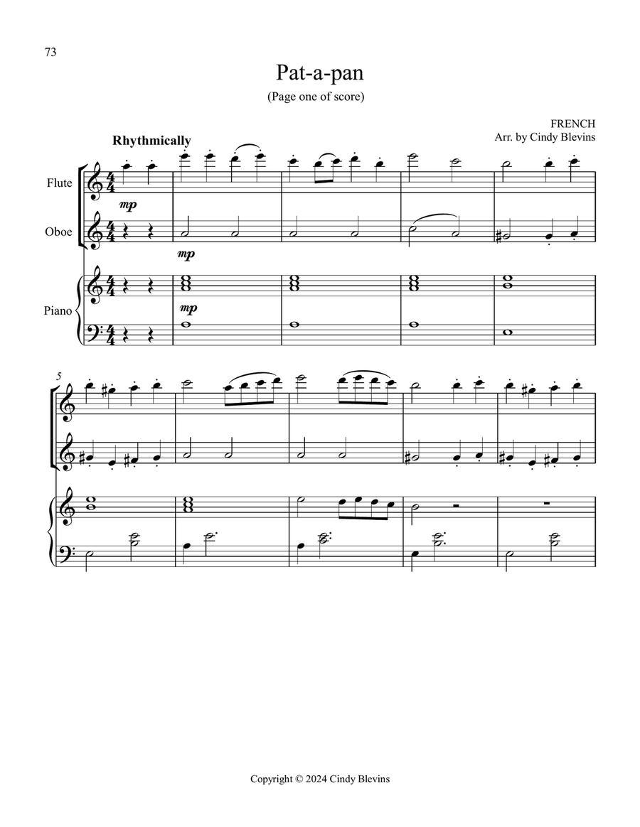 Flute, Oboe and Piano for Christmas, Book 1 (12 arrangements) Woodwind Duet scores gallery preview page 4