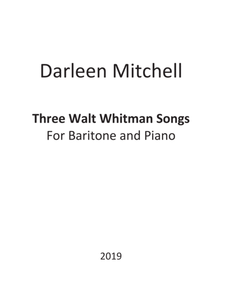 [Mitchell] Three Whitman Songs