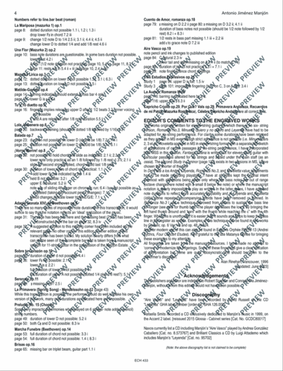 Collected Works for Guitar Classical Guitar scores gallery preview page 5