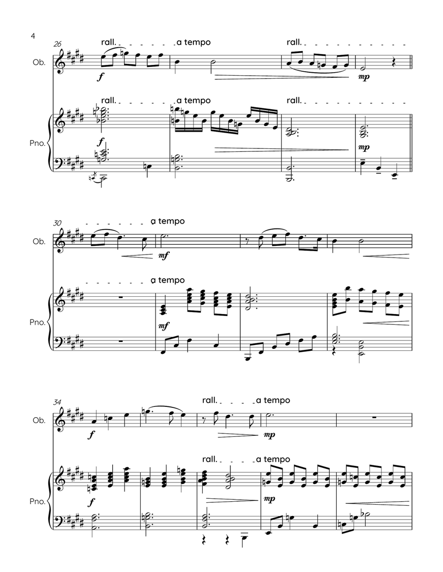 COME BACK TO SORRENTO - oboe and piano Piano scores gallery preview page 4