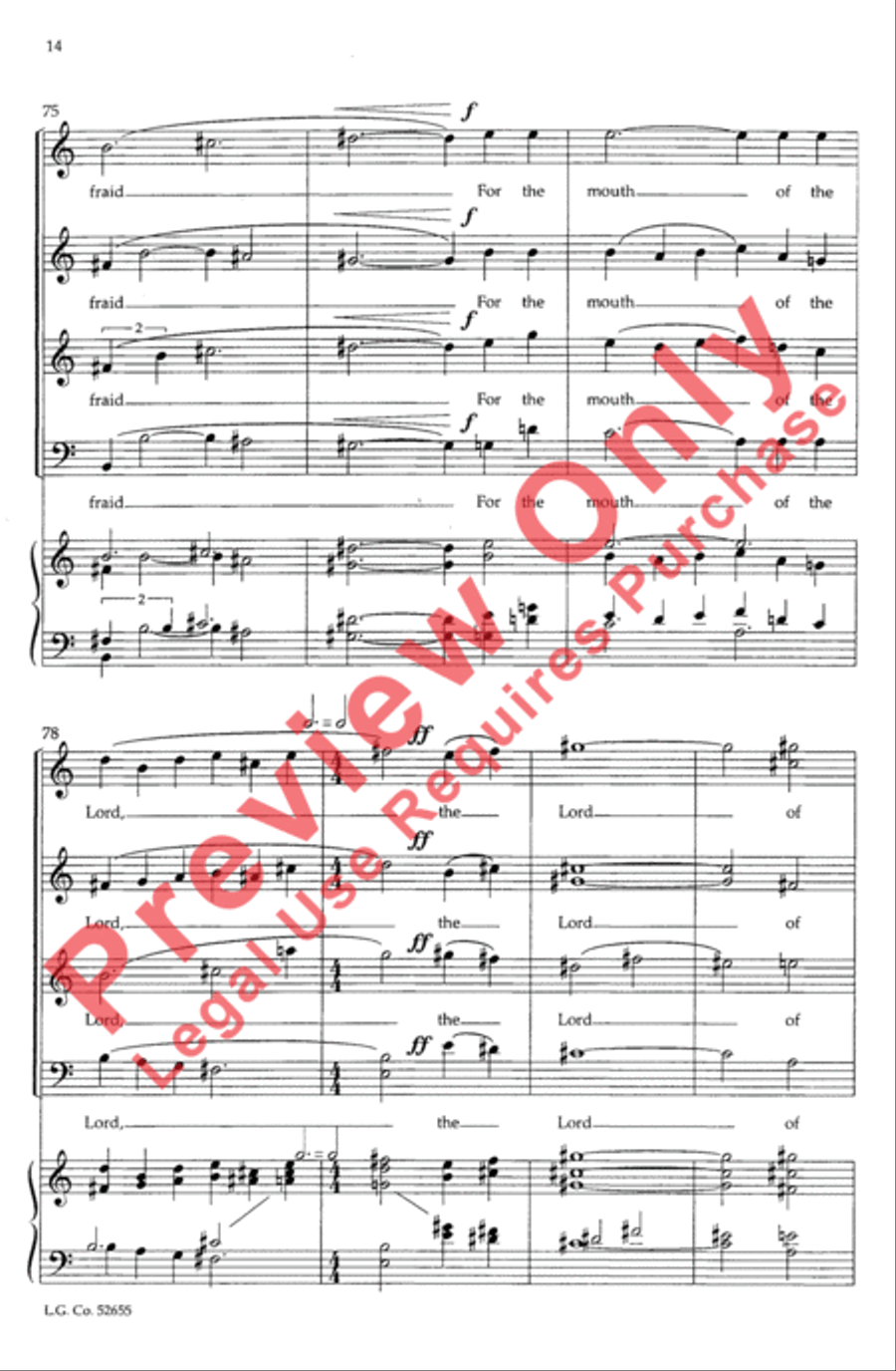 A Prophecy of Peace A Prophecy of Peace 4-Part scores gallery preview page 14