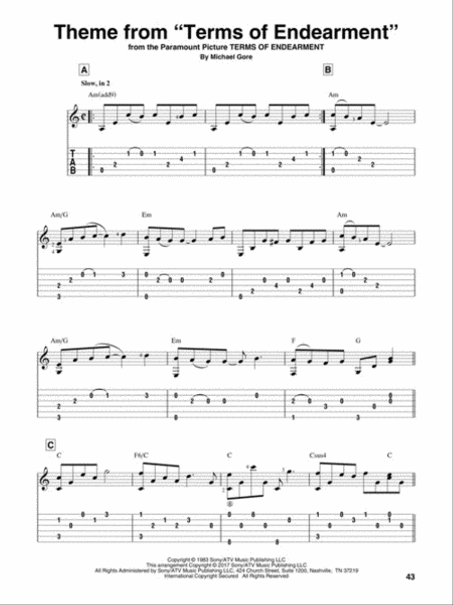 Fingerpicking Film Score Music Fingerpicking Guitar scores gallery preview page 5