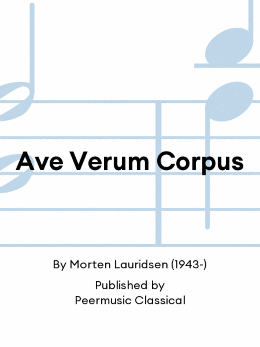 Ave Verum Corpus Choir scores gallery preview page 1