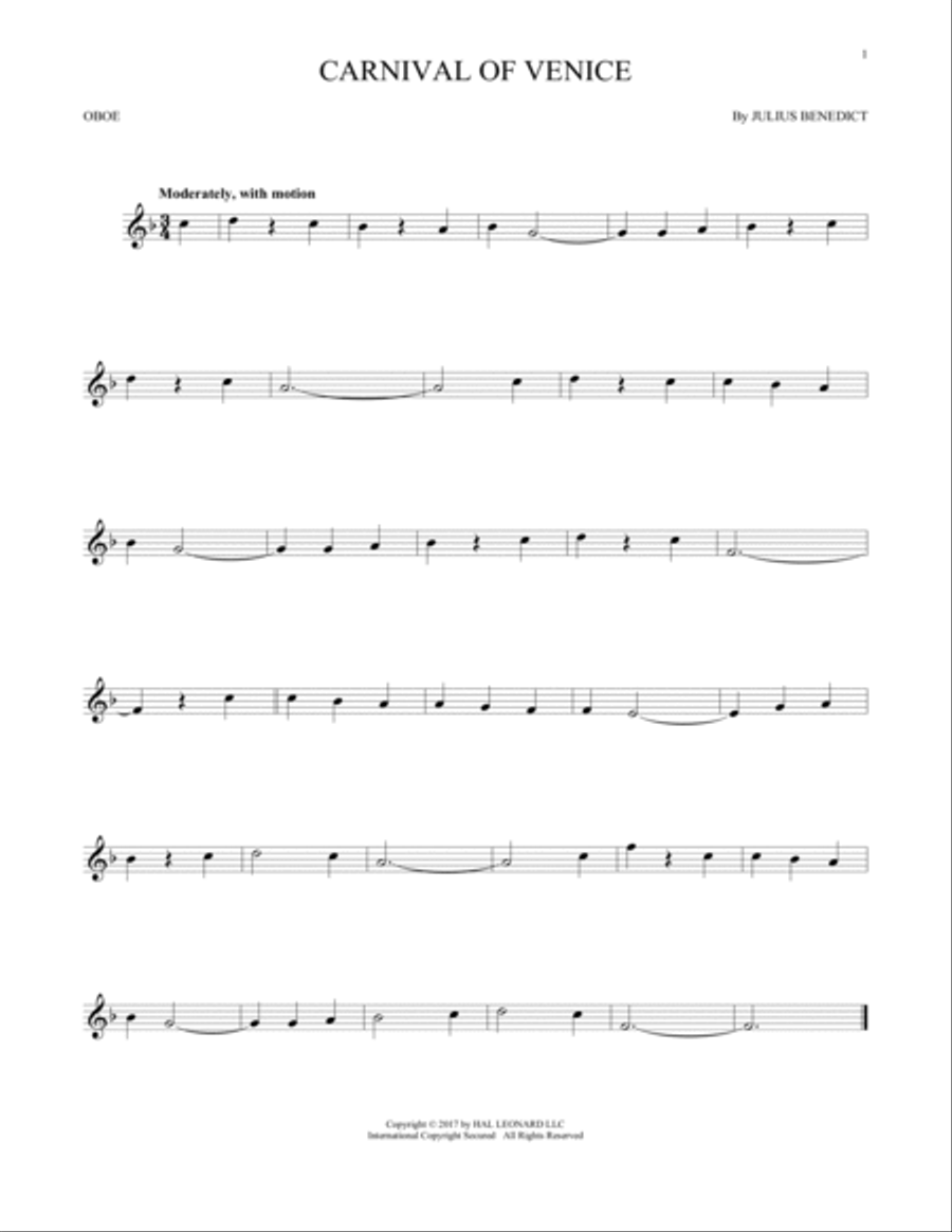 Carnival Of Venice School and Community scores gallery preview page 1