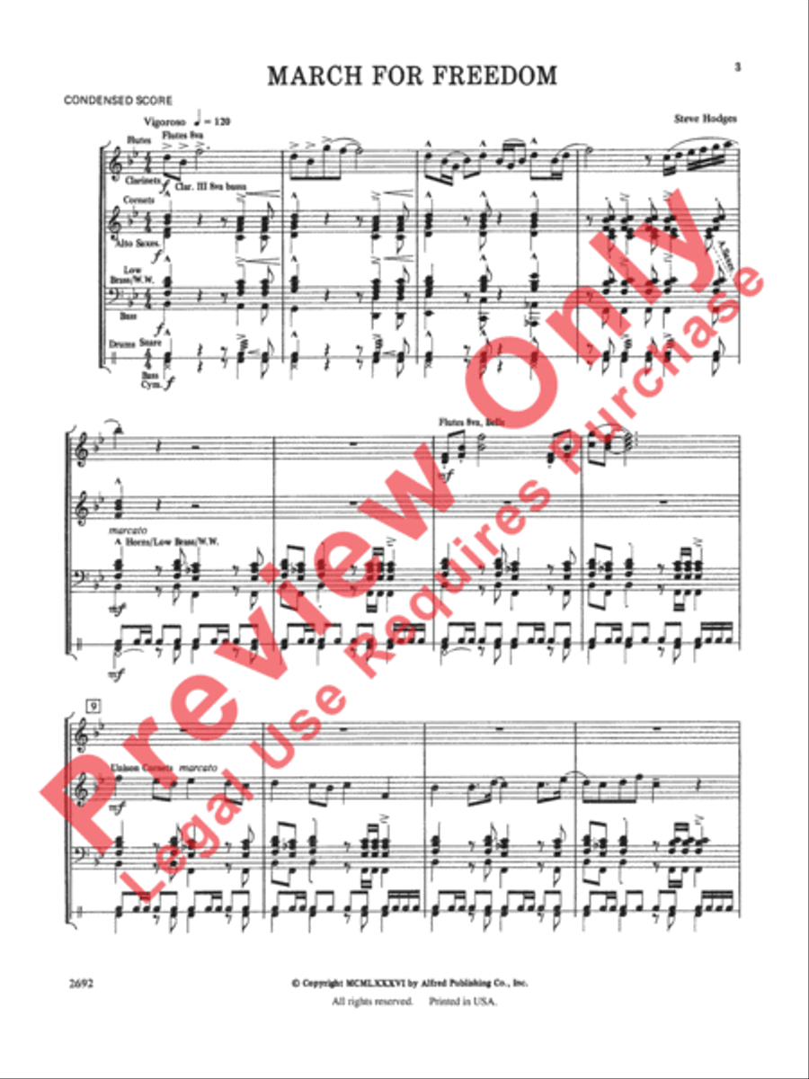 March for Freedom March for Freedom Concert Band scores gallery preview page 4