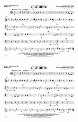Love Me Do: E-flat Alto Saxophone